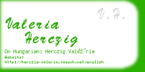 valeria herczig business card